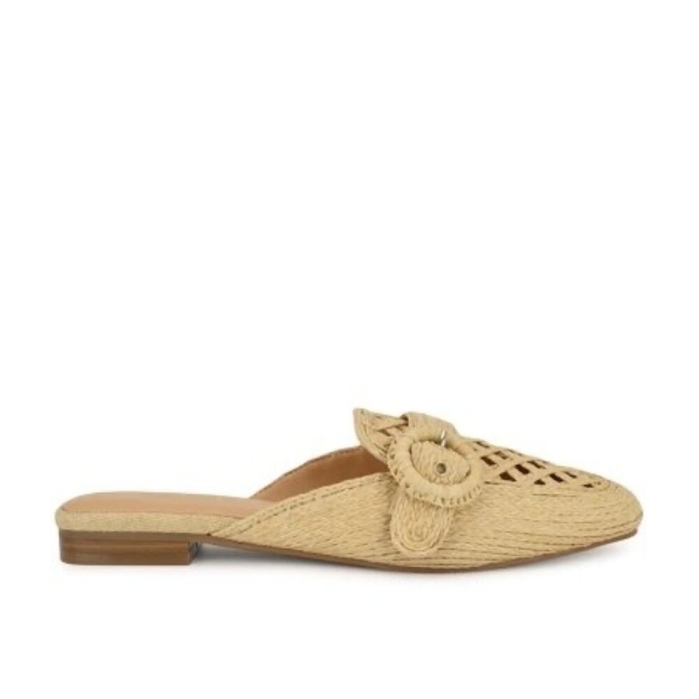 Nine West Caspe RAFFIA Mule Slides flats size 6.5 NEW